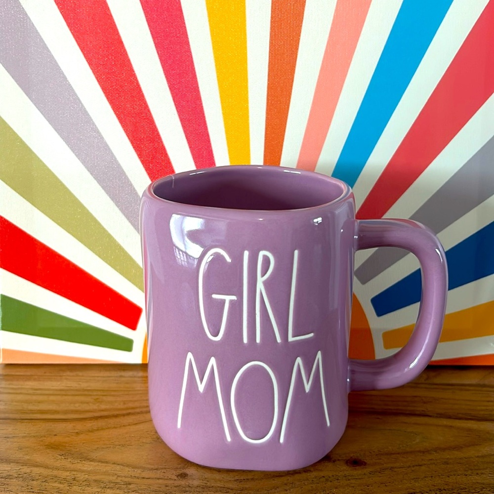 Rae Dunn GIRL MOM coffee mug NEW